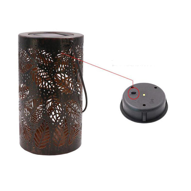 🌙 Solar Hanglantaarn met Schaduwpatroon – Magische Tuinverlichting