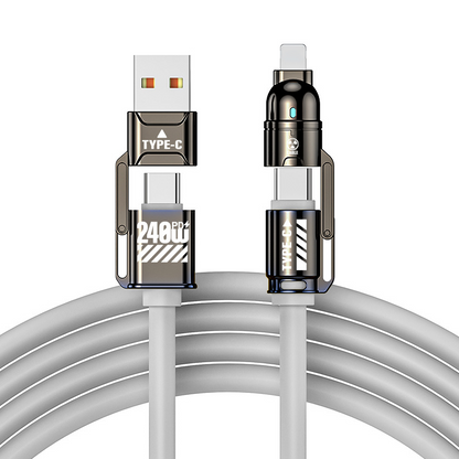 🔌 50% korting! 4-in-1 snellaadkabel – 240W, USB-A/C & Lightning, E-Marker chip. Snel & veilig voor laptop, tablet & telefoon! ⚡📱