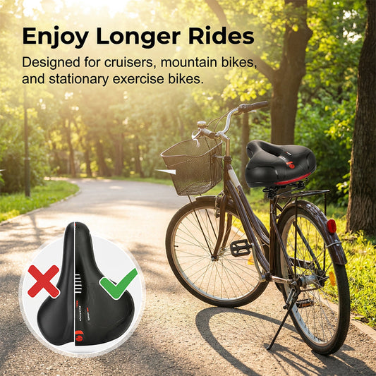 🔥50% KORTING🚲 Ergonomisch fietszadel met traagschuim – ademend & extra comfortabel