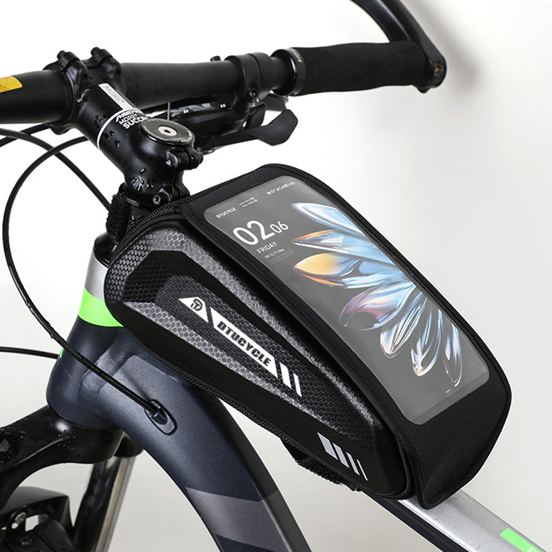 💧 UITVERKOOP! 50% KORTING 🚴 Waterdichte fietstas – groot formaat, smartphone-vakje met touchscreen, slank design voor de bovenbuis & dubbele ritsen 📱🔥
