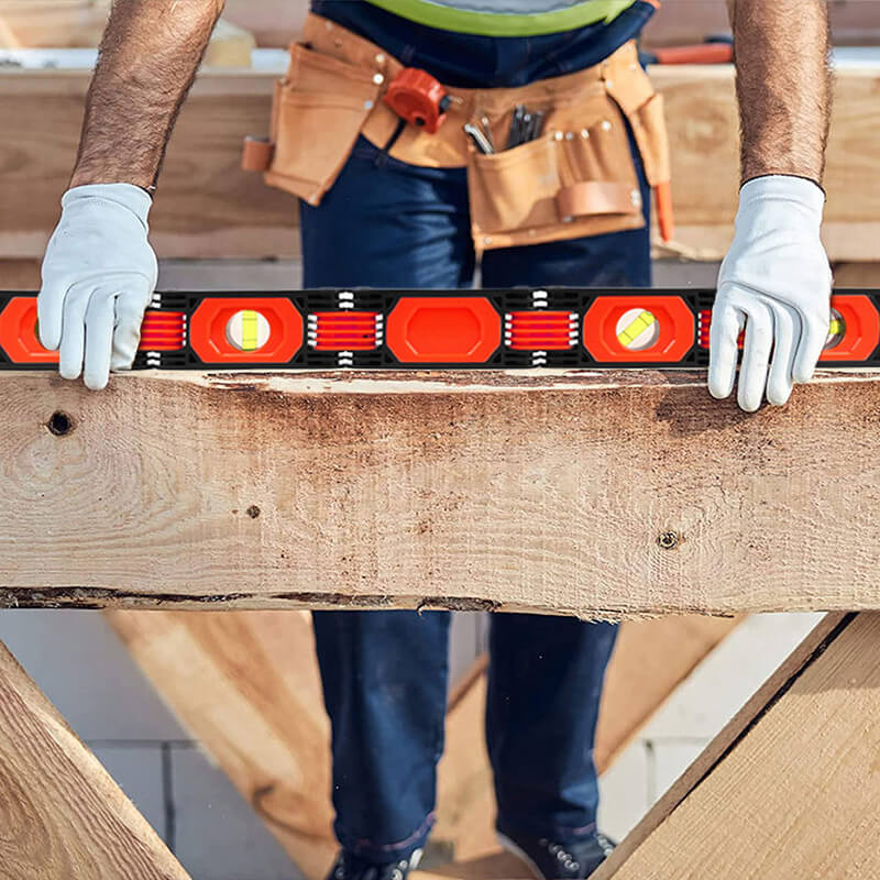 🛠️Opvouwbare 5-in-1 Waterpas-Liniaal – Magnetisch, Precies & Draagbaar, Voor Hoeken, Trappen & Complexe Metingen