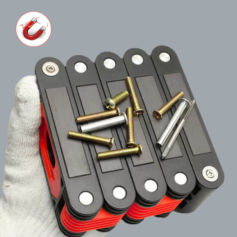 🛠️Opvouwbare 5-in-1 Waterpas-Liniaal – Magnetisch, Precies & Draagbaar, Voor Hoeken, Trappen & Complexe Metingen