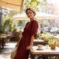 Elegante jumpsuit met V-hals en wijde pijpen