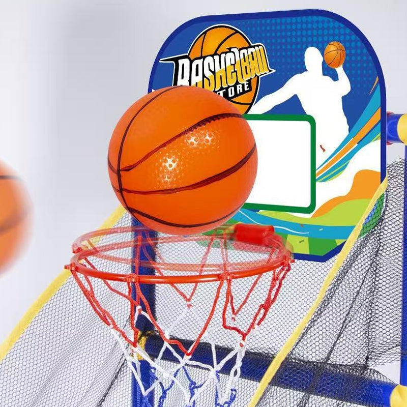 ⏰ NU 50% KORTING!⛹️Snelle verzending 🚚💨Stoere basketbalspel voor binnen voor kinderen met 4 ballen🏀