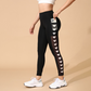 Yoga legging voor dames met mesh, hoge taille en zakken