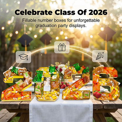 Large Fillable Number Decor Box for Parties