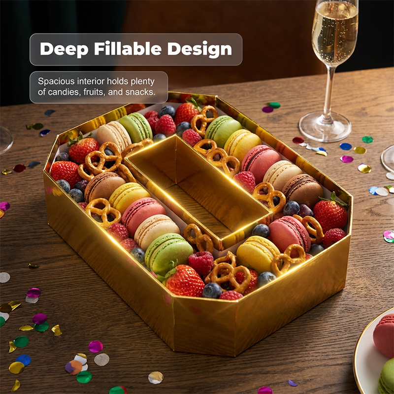 Large Fillable Number Decor Box for Parties