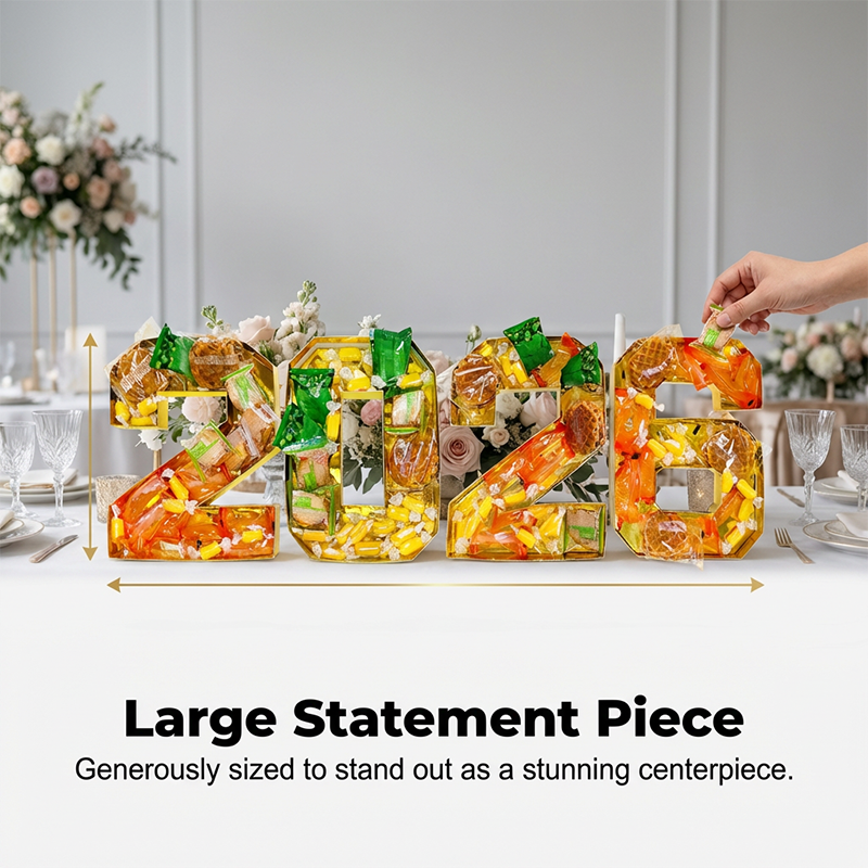 Large Fillable Number Decor Box for Parties
