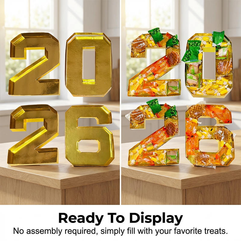 Large Fillable Number Decor Box for Parties