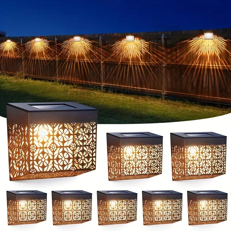 Solar LED Wandlamp met Opengewerkt Design voor Tuin & Pad