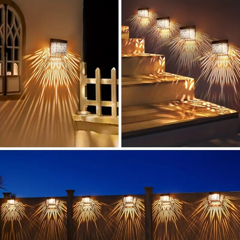 Solar LED Wandlamp met Opengewerkt Design voor Tuin & Pad