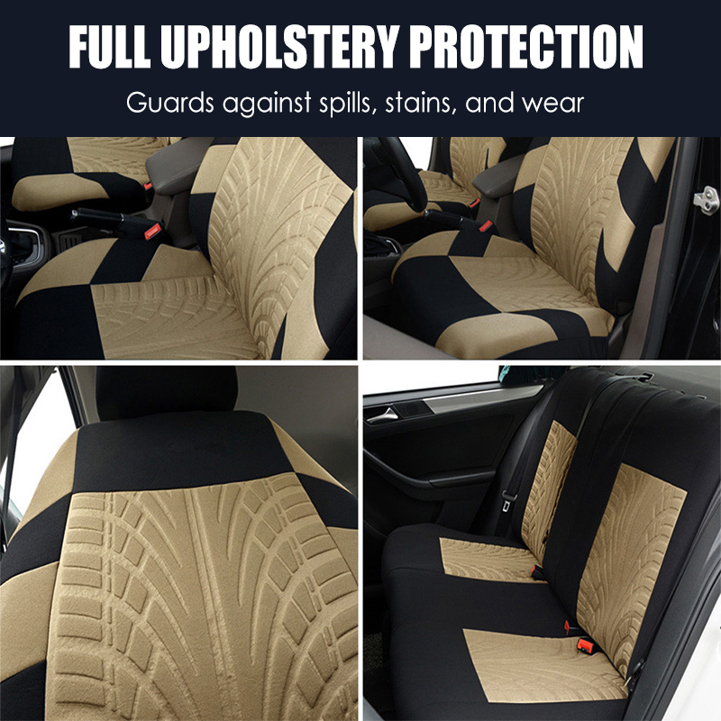 ✅ Buy multiple sets – save even more!🚗Car Seat Cover Set with Tire Tread Pattern