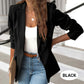 Elegante effen jas met kraag