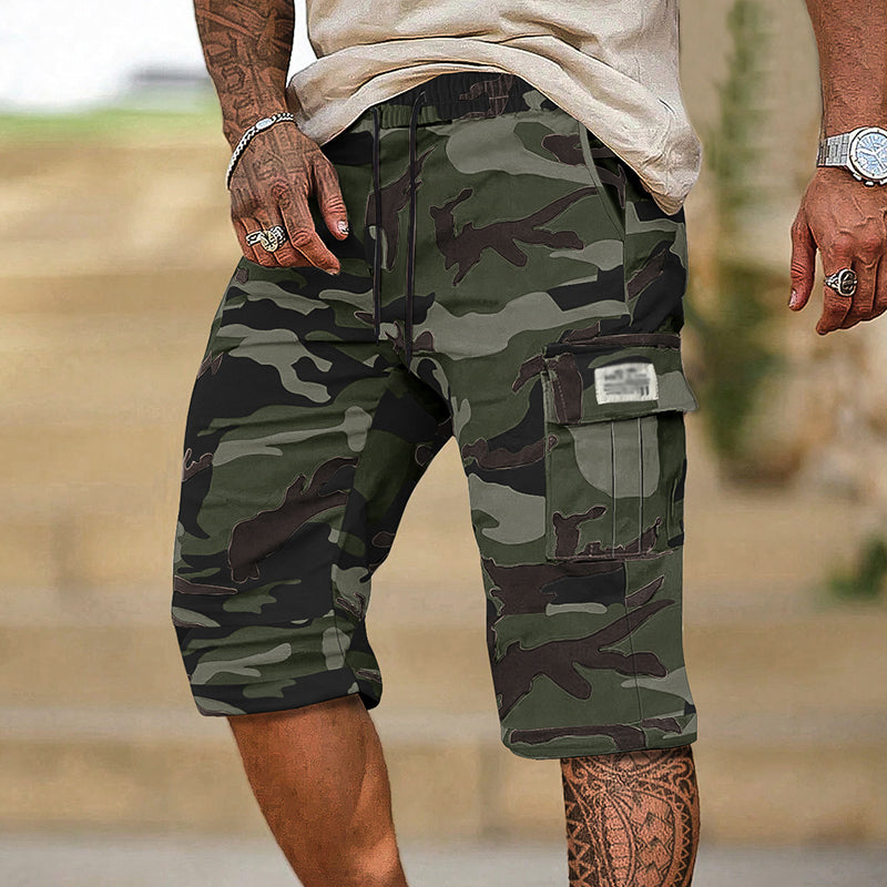 💖Camouflage-cargoshorts voor heren – met meerdere zakken, verstelbare taille en ademende stof