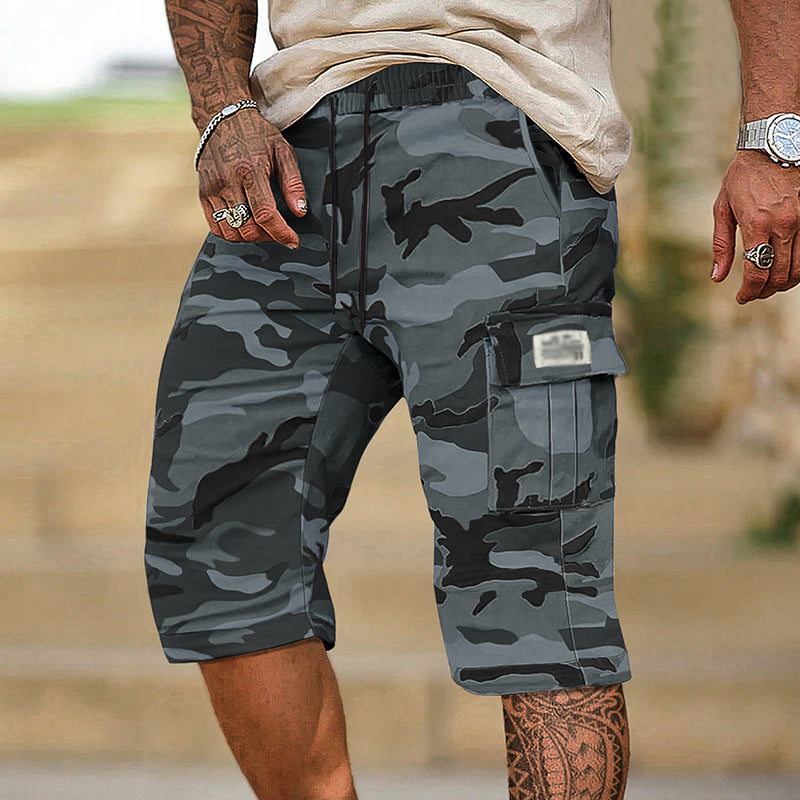💖Camouflage-cargoshorts voor heren – met meerdere zakken, verstelbare taille en ademende stof