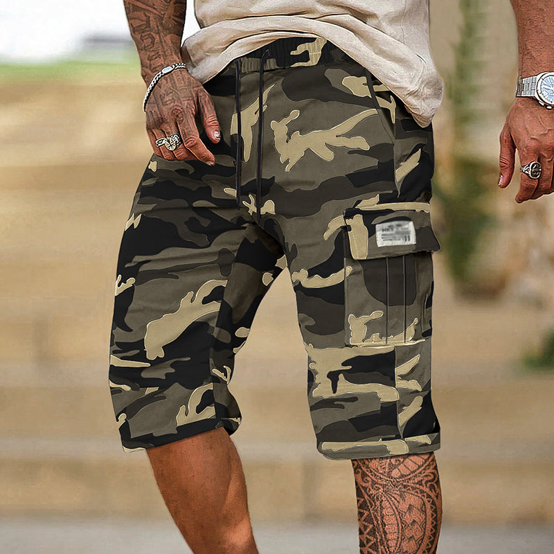 💖Camouflage-cargoshorts voor heren – met meerdere zakken, verstelbare taille en ademende stof