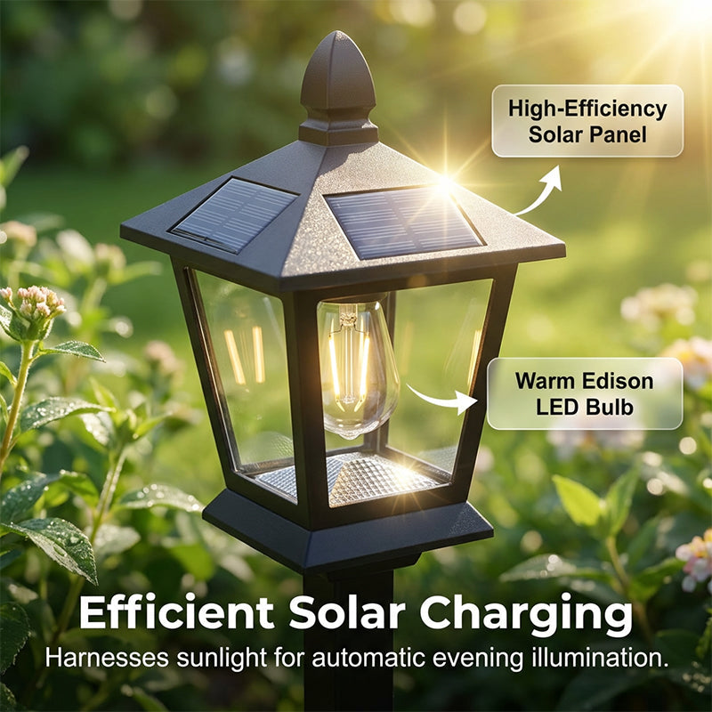 Buiten Solar Tuinlamp met Plantenbakvoet