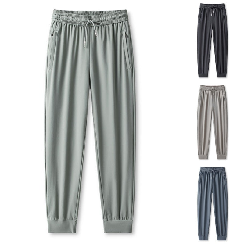 💖Ice Feel sneldrogende atletische broek – verkoelende stof, losse pasvorm en vochtafvoerend (M–4XL) 🌿👖