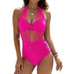 👙50% KORTING🔥Damesbadpak met haltertop en buikcorrectie