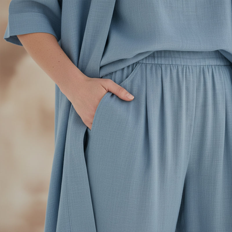 Elegante 3-delige loungewear voor dames in losse pasvorm