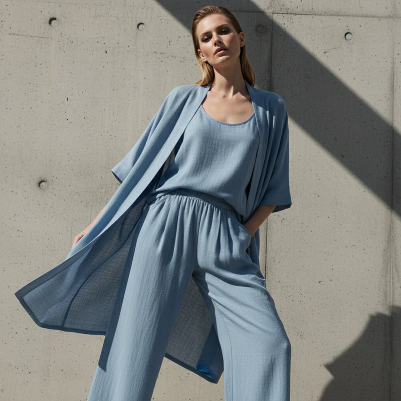 Elegante 3-delige loungewear voor dames in losse pasvorm
