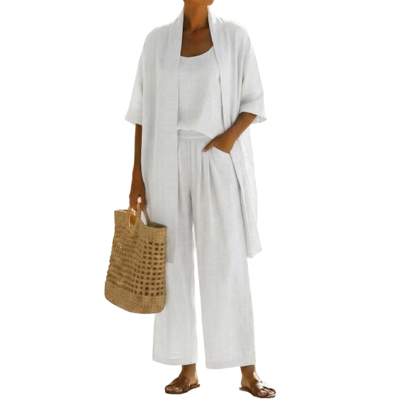 Elegante 3-delige loungewear voor dames in losse pasvorm