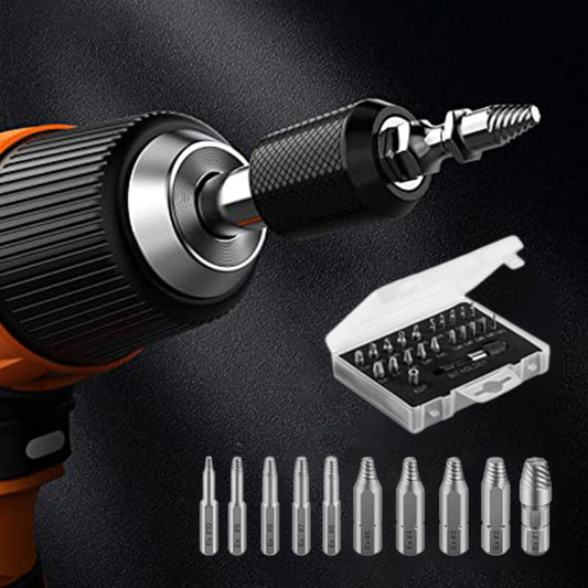 🔧 50% KORTING! 🛠️ Schroefverwijderaar, 22/33-delig – Voor afgebroken en beschadigde schroeven ✨