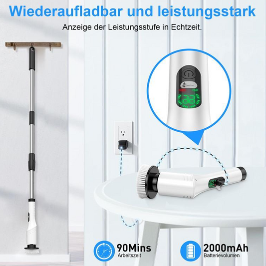 🧴NU 50% KORTING!🔥Draadloze Elektrische Roterende Scrubborstel – Krachtig, Veelzijdig & Perfect voor Dieptereiniging 🛅