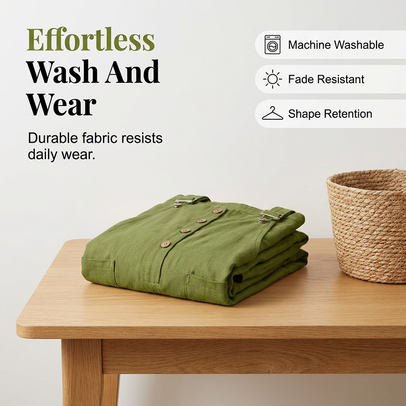 👖 NU 50% KORTING! 🌿 Casual damesoveralls met knoopsluiting – Verstelbare bandjes, ademende stof en relaxte pasvorm ✨
