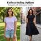 5-pack veelzijdige T-shirts in effen kleuren