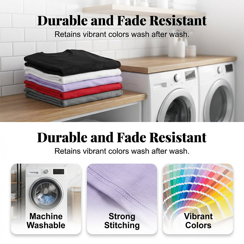 5-pack veelzijdige T-shirts in effen kleuren