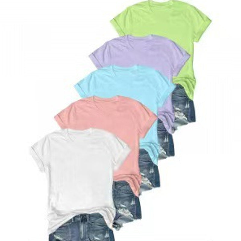 5-pack veelzijdige T-shirts in effen kleuren