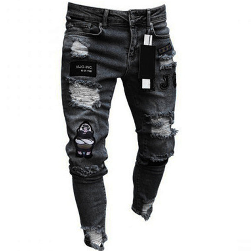 👖Heren skinny jeans met scheuren🎨👟