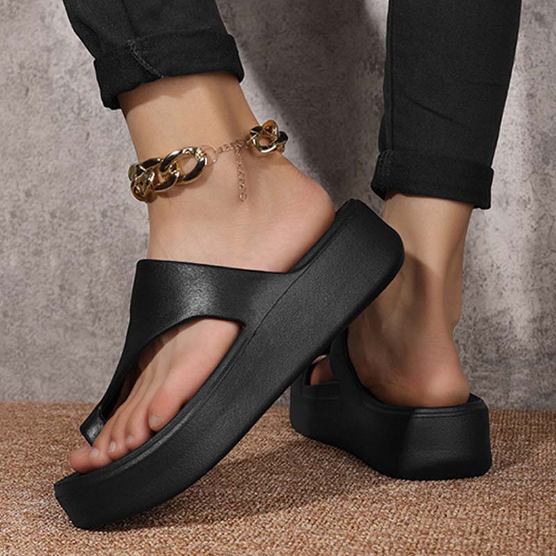 Dames Plateau Sandalen met Teenlus
