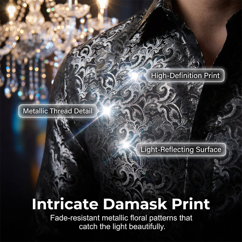 Modern getailleerd overhemd met print en lange mouwen