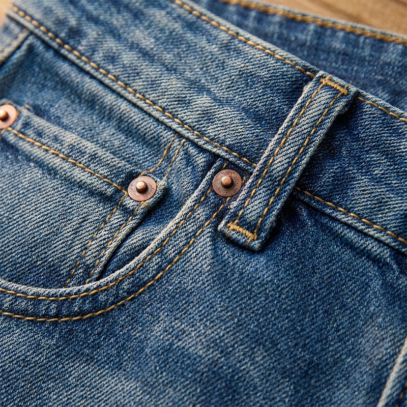 Vintage Dames Jeans met Hoge Taille en Wijde Pijpen