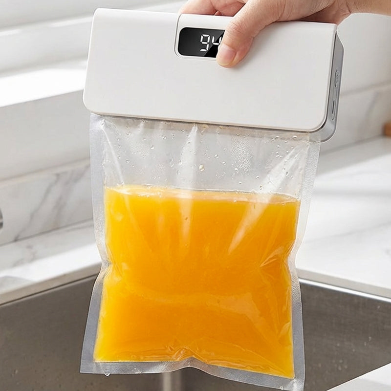 Oplaadbare 2-in-1 mini-zaksealer met snijfunctie