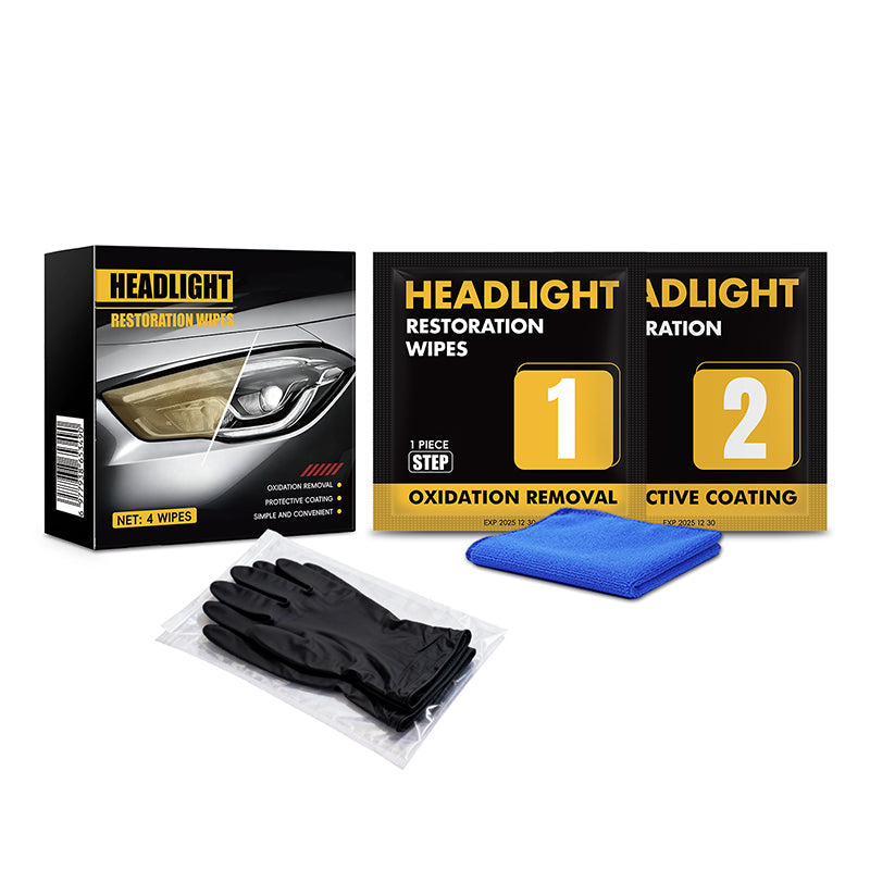Koplamp Herstel Kit - 2-Stappen Reinigingsdoekjes