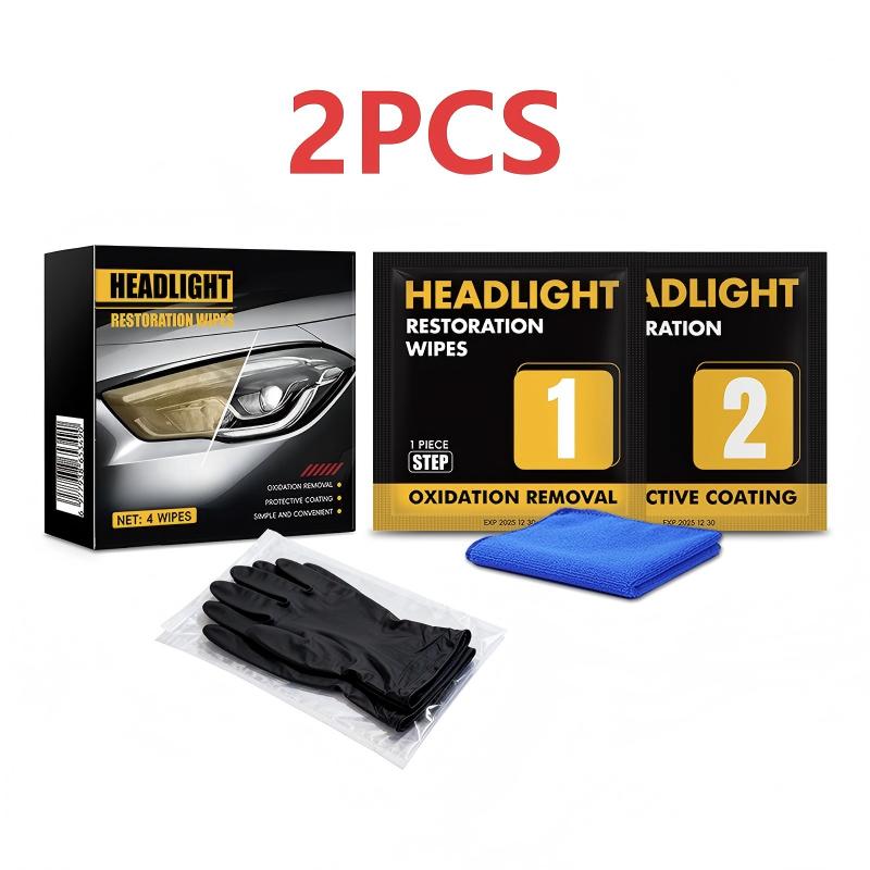 Koplamp Herstel Kit - 2-Stappen Reinigingsdoekjes