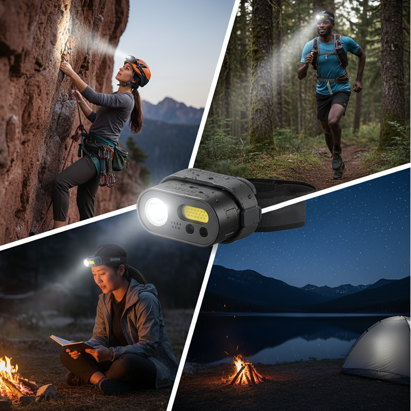 Multifunctionele oplaadbare LED-hoofdlamp