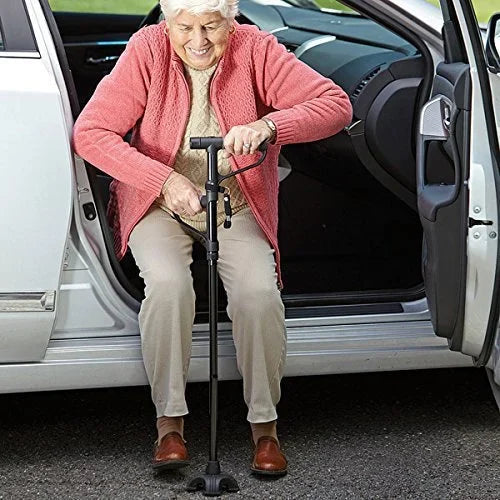 🔥💥 Anti-slip opvouwbare wandelstok met LED-licht – gemaakt van aluminiumlegering 💥👵