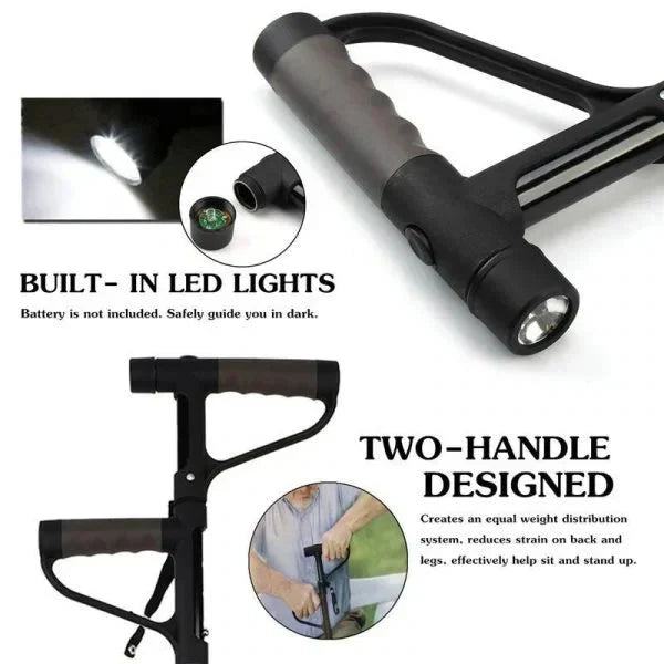 🔥💥 Anti-slip opvouwbare wandelstok met LED-licht – gemaakt van aluminiumlegering 💥👵