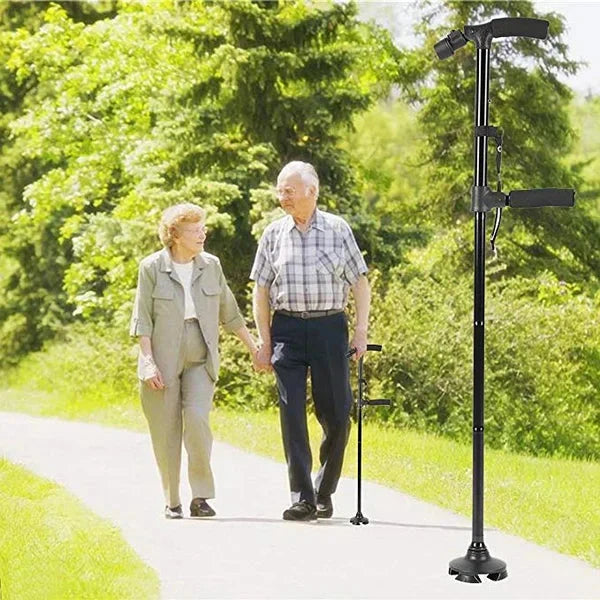 🔥💥 Anti-slip opvouwbare wandelstok met LED-licht – gemaakt van aluminiumlegering 💥👵