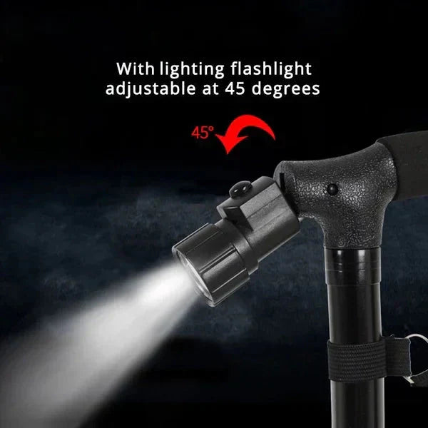 🔥💥 Anti-slip opvouwbare wandelstok met LED-licht – gemaakt van aluminiumlegering 💥👵