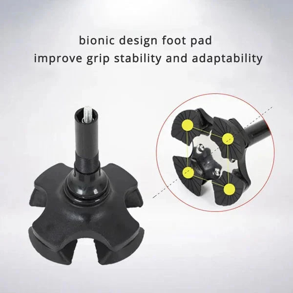 🔥💥 Anti-slip opvouwbare wandelstok met LED-licht – gemaakt van aluminiumlegering 💥👵