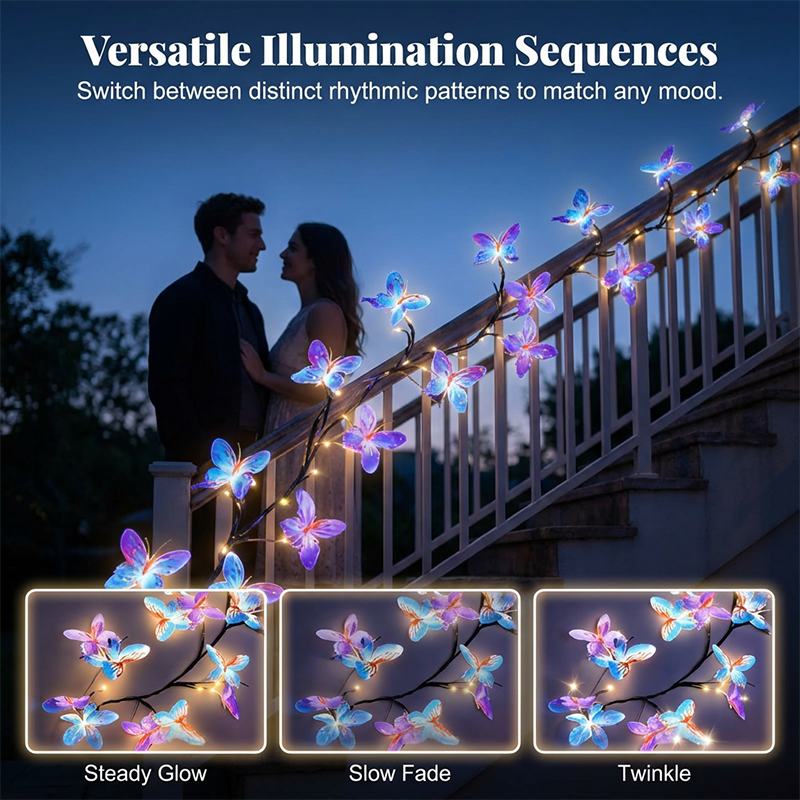 🦋Magische Vlinder Lichtrank (1,6m) | Buigbaar LED Lichtsnoer met 36 Lampjes & 8 Modi | Esthetische Sfeerverlichting