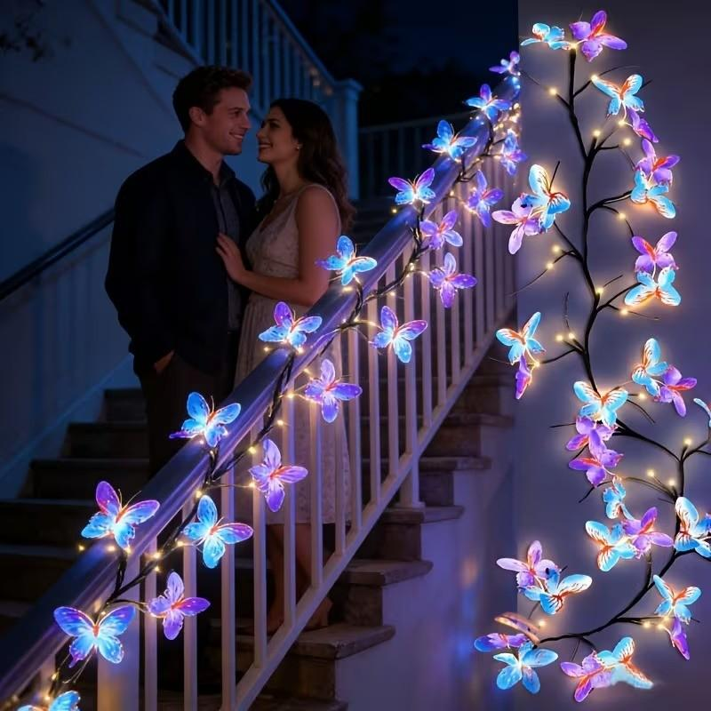 🦋Magische Vlinder Lichtrank (1,6m) | Buigbaar LED Lichtsnoer met 36 Lampjes & 8 Modi | Esthetische Sfeerverlichting