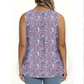 Mouwloze top met print en knopen voor dames