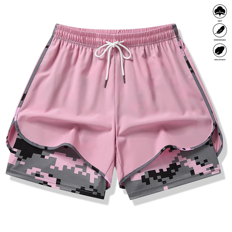 💎50% OP 2-IN-1 ATHLETIC SHORTS💎Ademende stof, camo-voering & zakken voor dames🏃‍♀️✨