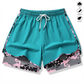 💎50% OP 2-IN-1 ATHLETIC SHORTS💎Ademende stof, camo-voering & zakken voor dames🏃‍♀️✨